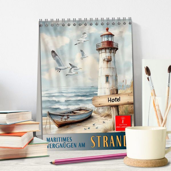 Produktbild: Maritimes Vergn&uuml;gen am Strand (Tischkalender 2026 DIN A5 hoch), CALVENDO Monatskalender