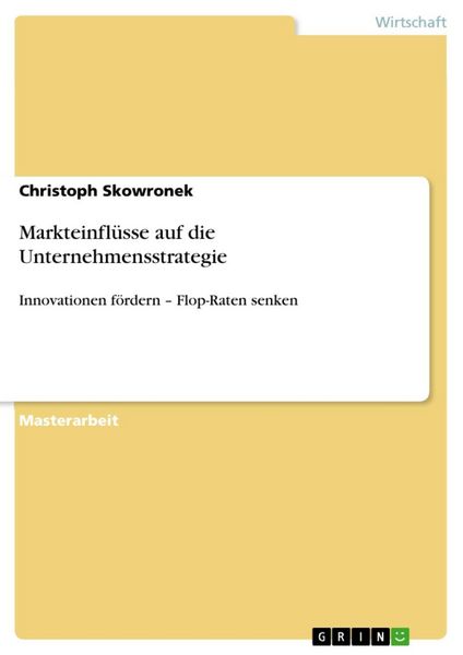 Produktbild: Markteinfl&uuml;sse auf die Unternehmensstrategie