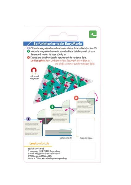 Produktbild: Easymark Flamingo - Dein smartes Magnet-Lesezeichen
