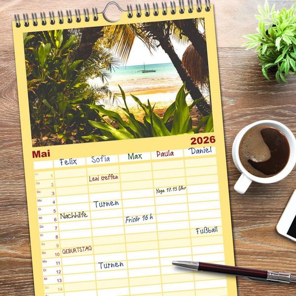Produktbild: Familienplaner 2026 - Mosambik - Eine Perle im S&uuml;den Afrikas. mit 5 Spalten (Wandkalender, 21 x 45 cm) CALVENDO