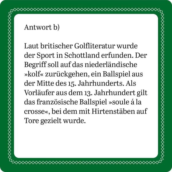 Produktbild: Das Golf-Quiz (Neuauflage)