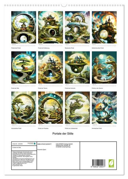 Produktbild: Portale der Stille (hochwertiger Premium Wandkalender 2026 DIN A2 hoch), Kunstdruck in Hochglanz