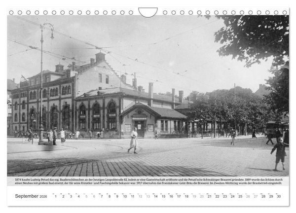 Produktbild: Historisches M&uuml;nchen - Alte M&uuml;nchner Brauereien, Brauh&auml;user und Bierpal&auml;ste (Wandkalender 2026 DIN A4 quer), CALVENDO Monatskalender