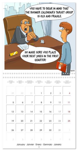 Produktbild: OK, Boomer - Cartoons (Wall Calendar 2026 12 &times; 12 Inch) CALVENDO 12 Month Wall Calendar