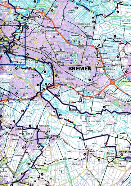 Produktbild: KOMPASS Fahrradkarte 3315 Bremen, Verden, Walsrode 1:70.000