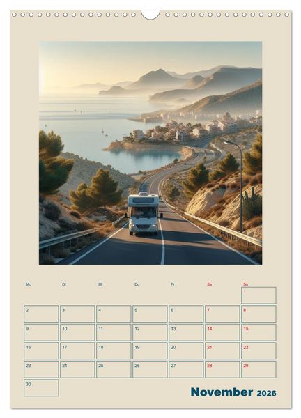 Produktbild: Traumreisen im Wohnmobil (Wandkalender 2026 DIN A3 hoch), CALVENDO Monatskalender