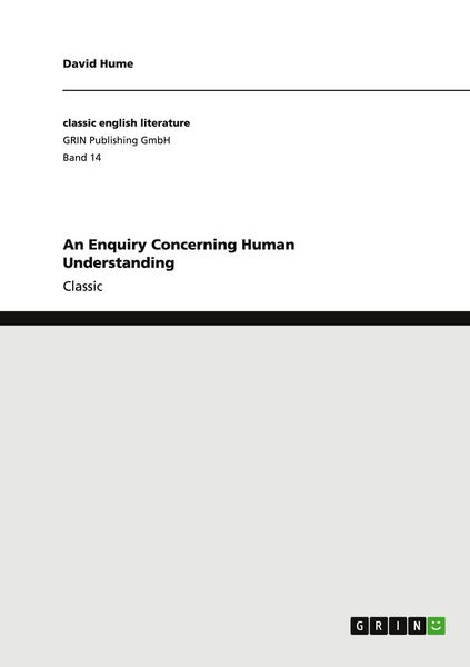 An Enquiry Concerning Human Understanding, Taschenbuch von David Hume, GRIN, 9783640245918