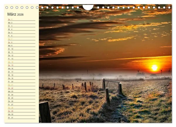 Produktbild: Friesland, verzauberte Landschaft an der Nordsee (Wandkalender 2026 DIN A4 quer), CALVENDO Monatskalender