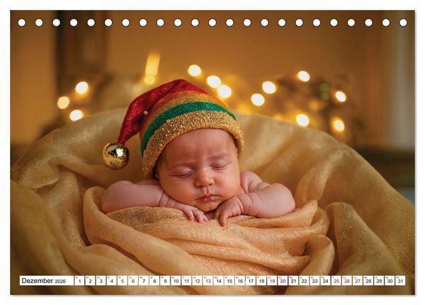 Produktbild: Zauberhaft schlafende Babies - Ruhig und friedlich (Tischkalender 2026 DIN A5 quer), CALVENDO Monatskalender