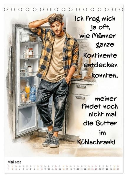 Produktbild: Liebling, mal ehrlich ..... (Tischkalender 2026 DIN A5 hoch), CALVENDO Monatskalender