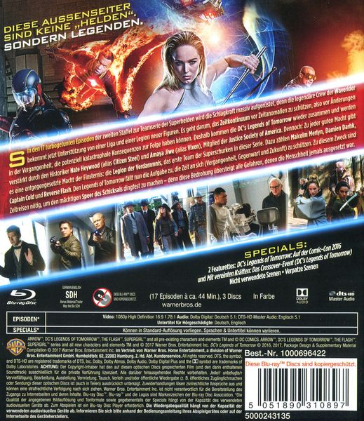 Produktbild: DC's Legends of Tomorrow - Die komplette 2. Staffel [3 BRs]
