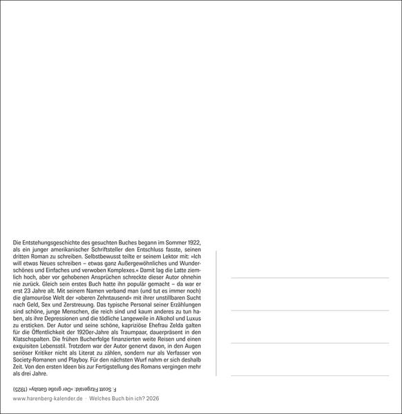 Produktbild: Welches Buch bin ich? Premium-Postkartenkalender 2026 - Literarischer Rätselkalender