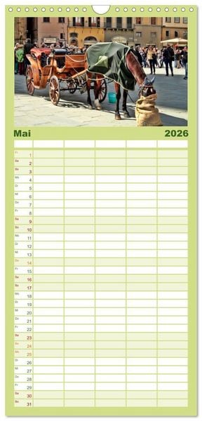 Produktbild: Familienplaner 2026 - Florenz - Sch&ouml;nheit in der Toskana mit 5 Spalten (Wandkalender, 21 x 45 cm) CALVENDO