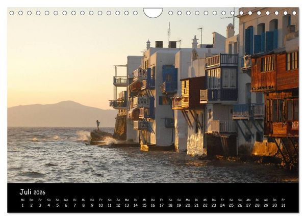 Produktbild: Mykonos - Stille Ecken (Wandkalender 2026 DIN A4 quer), CALVENDO Monatskalender