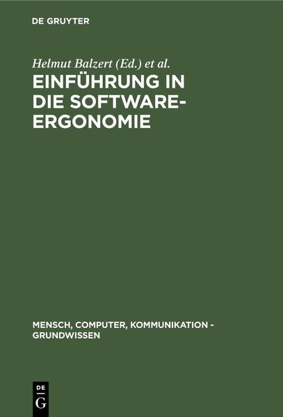Produktbild: Einf&uuml;hrung in die Software-Ergonomie