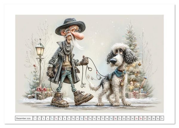 Produktbild: Wuff und weg! (Wandkalender 2026 DIN A4 quer), CALVENDO Monatskalender