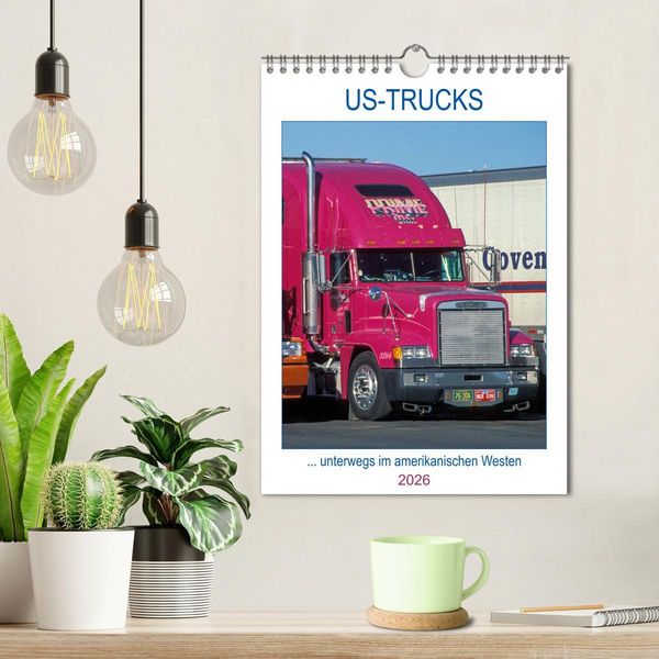 Produktbild: US-Trucks ... unterwegs im amerikanischen Westen - Monatsplaner (Wandkalender 2026 DIN A4 hoch), CALVENDO Monatskalender