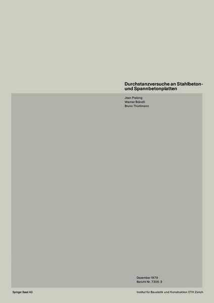 Produktbild: Durchstanzversuche an Stahlbeton- und Spannbetonplatten