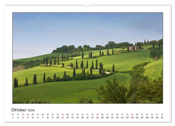 Produktbild: Toskana-Impressionen (hochwertiger Premium Wandkalender 2026 DIN A2 quer), Kunstdruck in Hochglanz