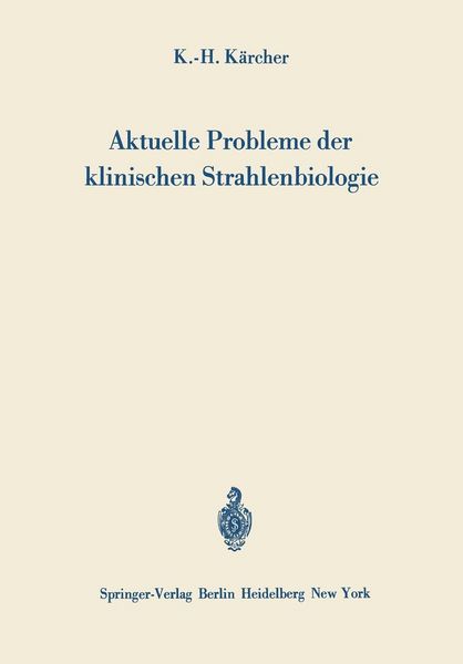 Produktbild: Aktuelle Probleme der klinischen Strahlenbiologie