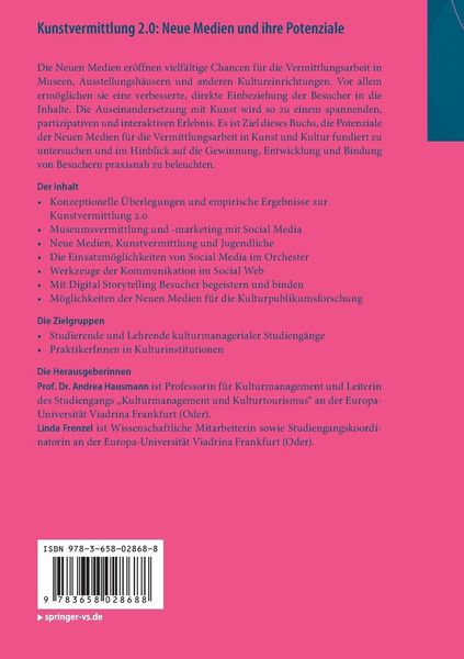 Produktbild: Kunstvermittlung 2.0: Neue Medien und ihre Potenziale