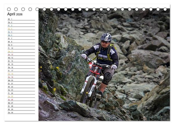 Produktbild: Mountainbike Freeride Momente (Tischkalender 2026 DIN A5 quer), CALVENDO Monatskalender