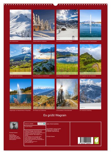 Produktbild: Es gr&uuml;&szlig;t Wagrain (hochwertiger Premium Wandkalender 2026 DIN A2 hoch), Kunstdruck in Hochglanz
