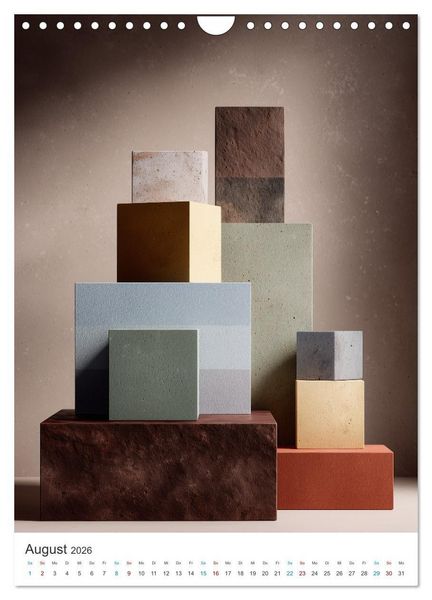 Produktbild: Minimalistische Kunstwerke (Wandkalender 2026 DIN A4 hoch), CALVENDO Monatskalender