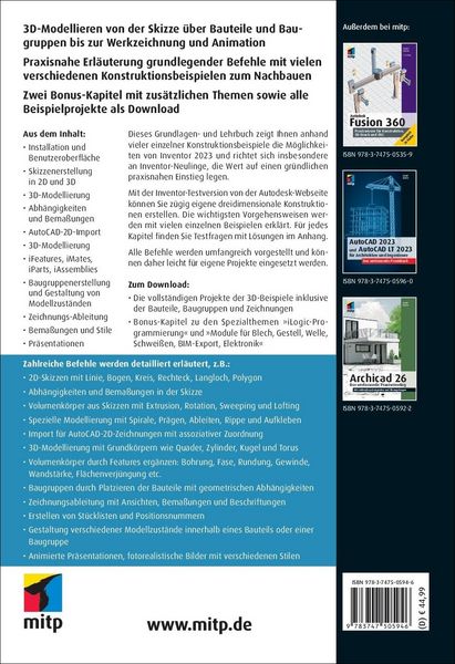 Produktbild: 3D-Konstruktionen mit Autodesk Inventor 2023