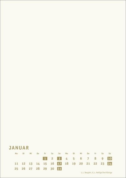 Produktbild: Premium-Bastelkalender gold A4 2027