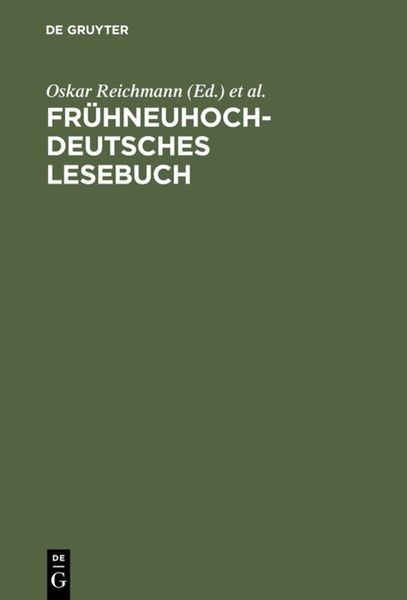 Produktbild: Fr&uuml;hneuhochdeutsches Lesebuch
