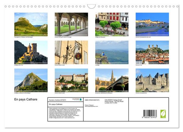 Produktbild: En pays Cathare (Calendrier mural 2026 DIN A3 vertical), CALVENDO calendrier mensuel