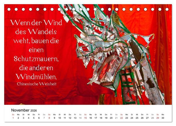 Produktbild: Reisefreu(n)de: Leben in Harmonie - buddhistische Zitate (Tischkalender 2026 DIN A5 quer), CALVENDO Monatskalender