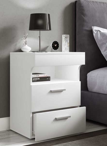 Produktbild: Holz Nachttisch Nachtschrank Schublade Slepal L