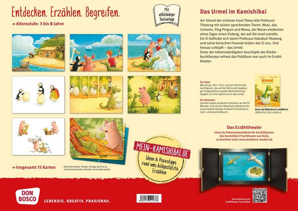 Produktbild: Urmel schl&uuml;pft aus dem Ei. Kamishibai Bildkartenset.