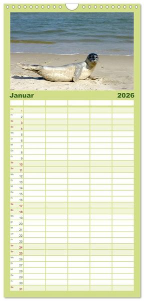 Produktbild: Familienplaner 2026 - T&ouml;werland Juist mit 5 Spalten (Wandkalender, 21 x 45 cm) CALVENDO