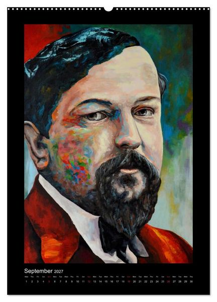 Produktbild: Pop Art Famous composers (High Quality Premium Wall Calendar 2027 DIN A2 portrait),CALVENDO 12 Month Wall Calendar