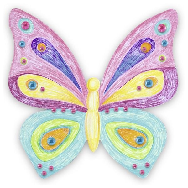 Produktbild: URSUS Kinderbasteln Blanko-Motive Schmetterling, 20 Blatt