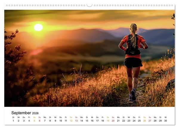 Produktbild: Trailrunning Power (Wandkalender 2026 DIN A2 quer), CALVENDO Monatskalender