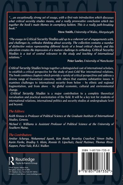 Produktbild: Critical Security Studies
