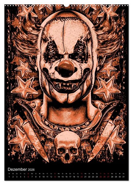 Produktbild: BLOODBOY/ HORROR ILLUSTRATION V1 (Wandkalender 2026 DIN A2 hoch), CALVENDO Monatskalender