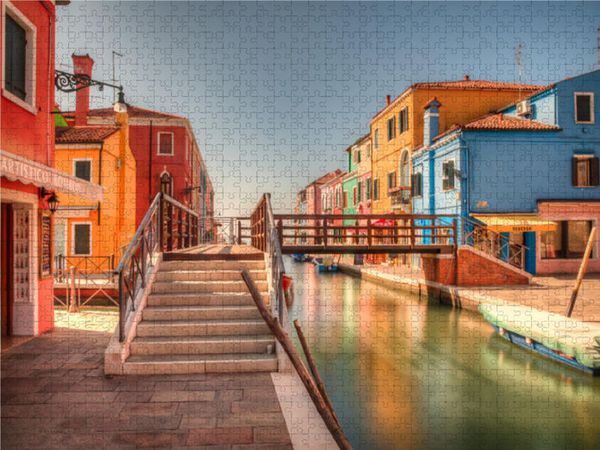 CALVENDO Puzzle Brücke am Rio San Mauro | 1000 Teile Lege-Größe 64x48cm Foto-Puzzle für glückliche Stunden