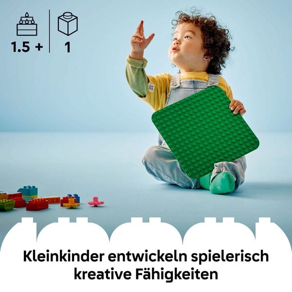 LEGO DUPLO Bauplatte in Grün, Bauspielzeug zum Ausstellen 10460