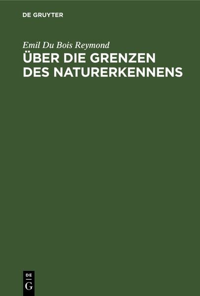 Produktbild: &Uuml;ber die Grenzen des Naturerkennens