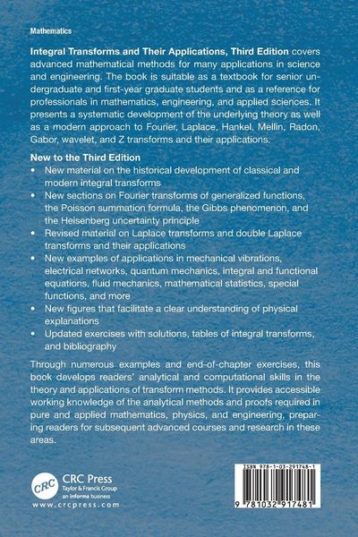 Produktbild: Integral Transforms and Their Applications