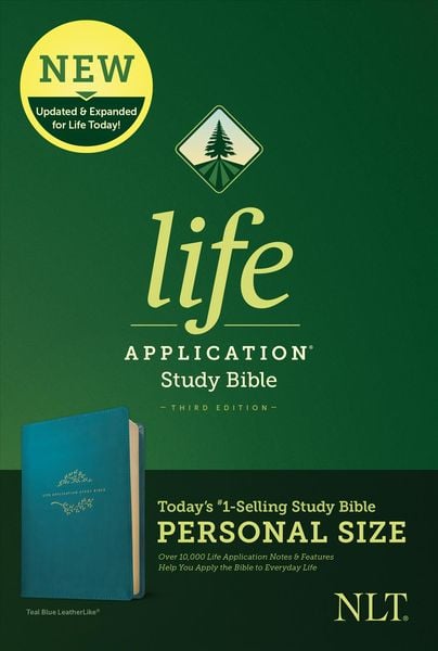 Produktbild: NLT Life Application Study Bible, Third Edition, Personal Size (Leatherlike, Teal Blue)