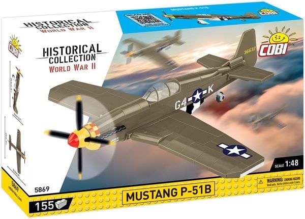 COBI Historical Collection 5869 - Mustang P518, WWII, Bausatz 1:48, 155 Klemmbausteine