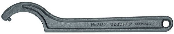 Produktbild: Hakenschl&uuml;ssel mit Zapfen 6336820 f&uuml;r Muttern-&Oslash; 40 - 42 mm L&auml;nge 170 mm Zapfengr&ouml;&szlig;e 3,5 mm Ausf&uuml;hrung mit Zapfen