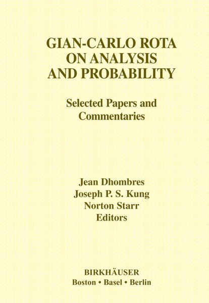 Produktbild: Gian-Carlo Rota on Analysis and Probability