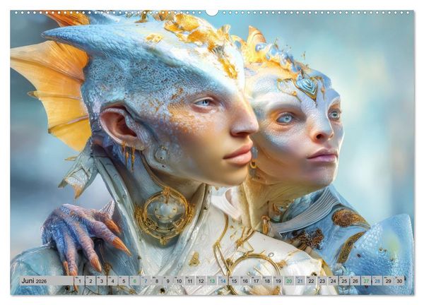Produktbild: Science-Fiction Erlebnisse - Fantastische Welten (Wandkalender 2026 DIN A2 quer), CALVENDO Monatskalender